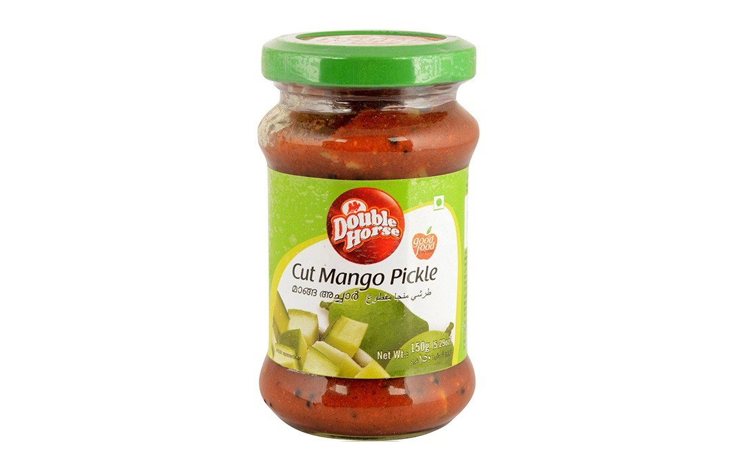 Double Horse Cut Mango Pickle    Glass Jar  150 grams